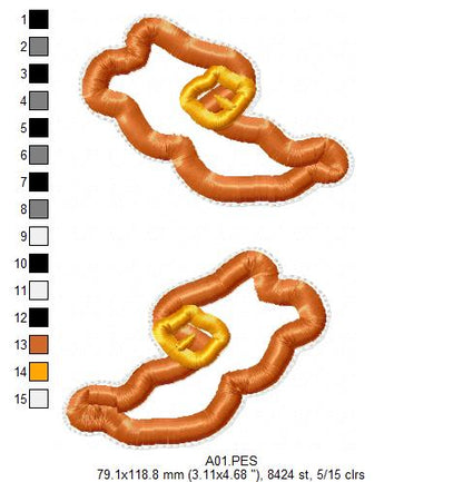 Christmas Flowers Gnome Ornament - ITH Project - Machine Embroidery Design