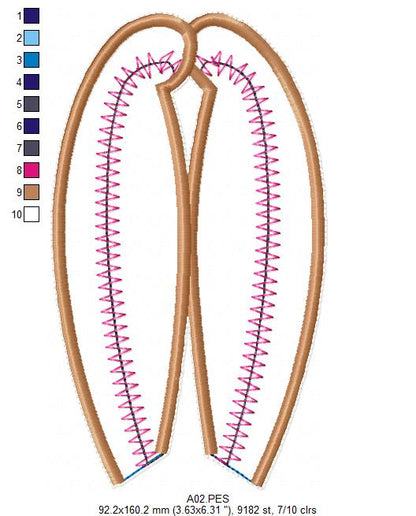 Cute Bunny with Carrot Door Ornament - ITH Project - Machine Embroidery Design