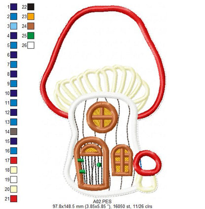 Home Sweet Home Door Ornament - ITH Project - Machine Embroidery Design
