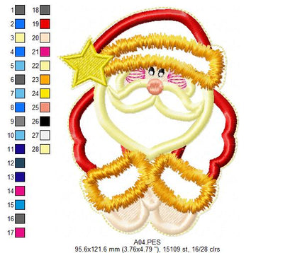 Santa Claus Wreath - ITH Project - Machine Embroidery Design