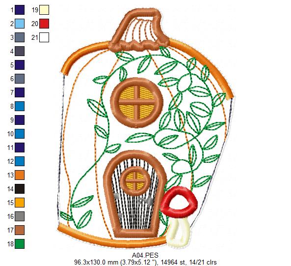 Home Sweet Home Door Ornament - ITH Project - Machine Embroidery Design