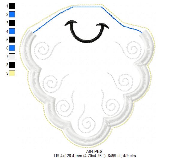 Christmas Flowers Gnome Ornament - ITH Project - Machine Embroidery Design