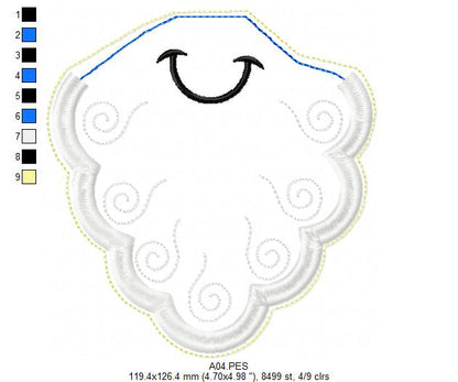 Christmas Flowers Gnome Ornament - ITH Project - Machine Embroidery Design