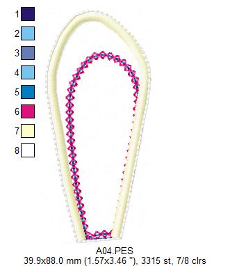 Cute Bunny Door Knobs Hanger - ITH Project - Machine Embroidery Design