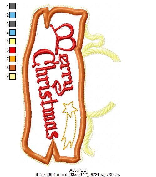 Santa Claus Wreath - ITH Project - Machine Embroidery Design
