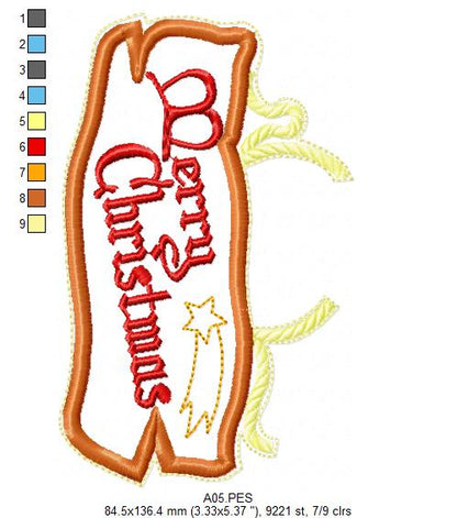 Santa Claus Wreath - ITH Project - Machine Embroidery Design