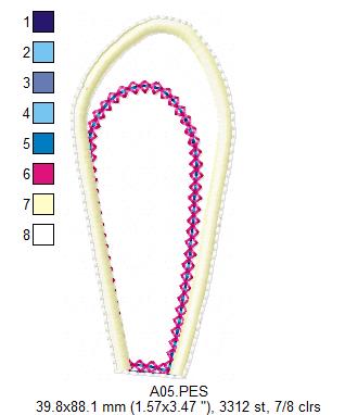 Cute Bunny Door Knobs Hanger - ITH Project - Machine Embroidery Design