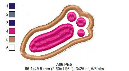 Cute Bunny with Carrot Door Ornament - ITH Project - Machine Embroidery Design