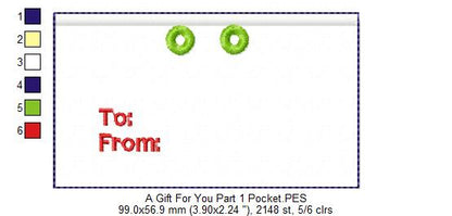 Money Gift Card A Gift For You - ITH Project - Machine Embroidery Design