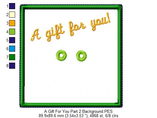 Money Gift Card A Gift For You - ITH Project - Machine Embroidery Design