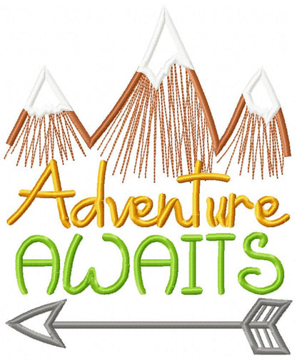 Adventure Awaits 🌍 – Fill Stitch – Machine Embroidery Design