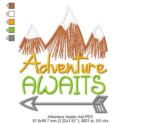 Adventure Awaits - Fill Stitch