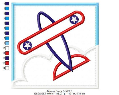 Airplane Frame - Applique