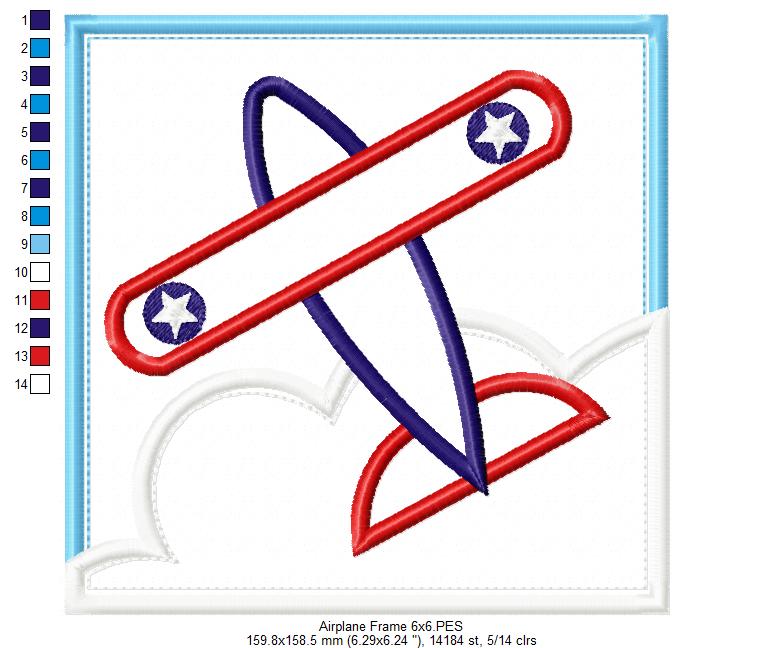 Airplane Frame - Applique