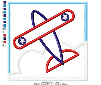 Airplane Frame - Applique