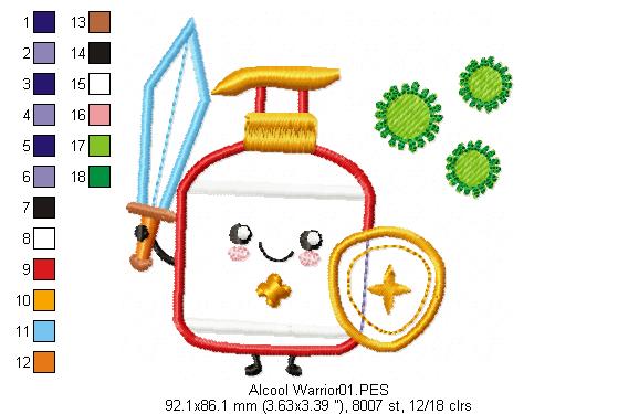 Warrior Germs Killer  - Applique