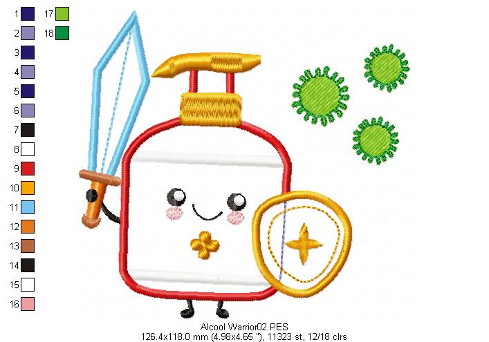 Warrior Germs Killer  - Applique