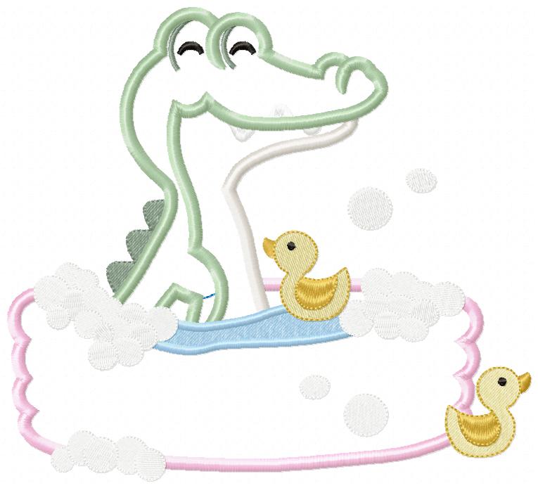 Aligator Bath - Applique