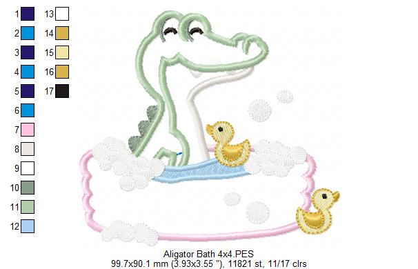 Aligator Bath - Applique