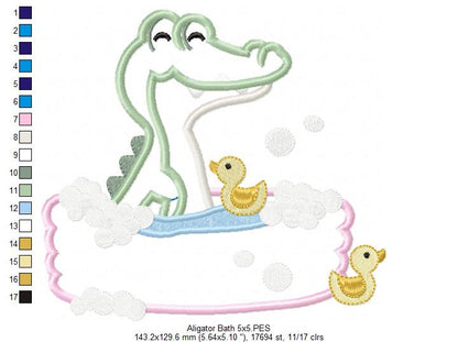Aligator Bath - Applique