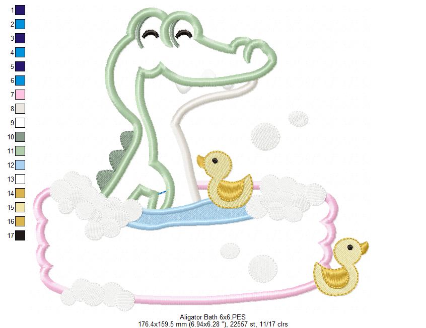 Aligator Bath - Applique
