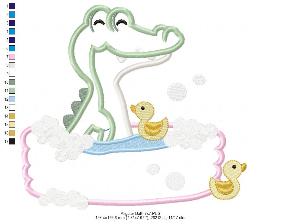 Aligator Bath - Applique