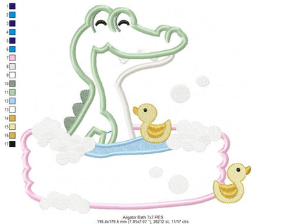 Aligator Bath - Applique