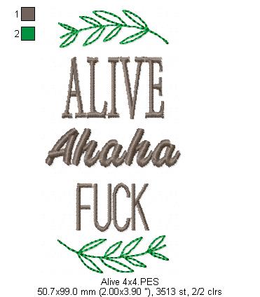 Alive - Fill Stitch