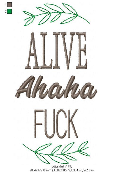 Alive - Fill Stitch