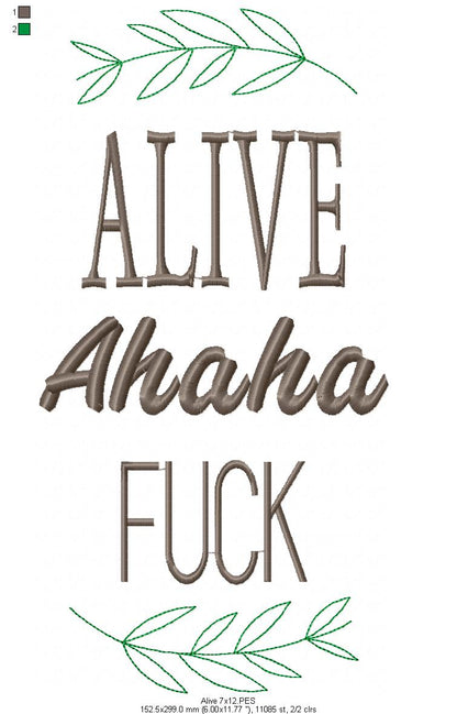 Alive - Fill Stitch
