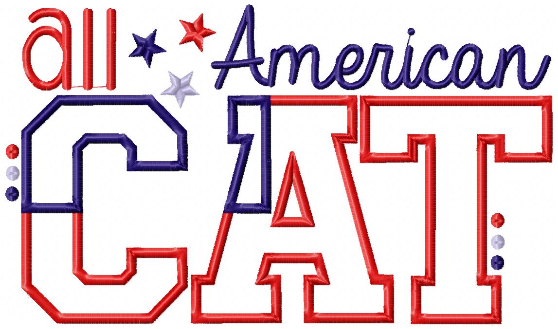 All American Cat - Applique