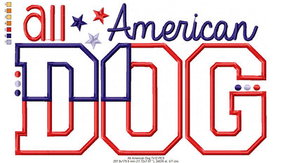 All American Family Set – Appliqué – Machine Embroidery Design
