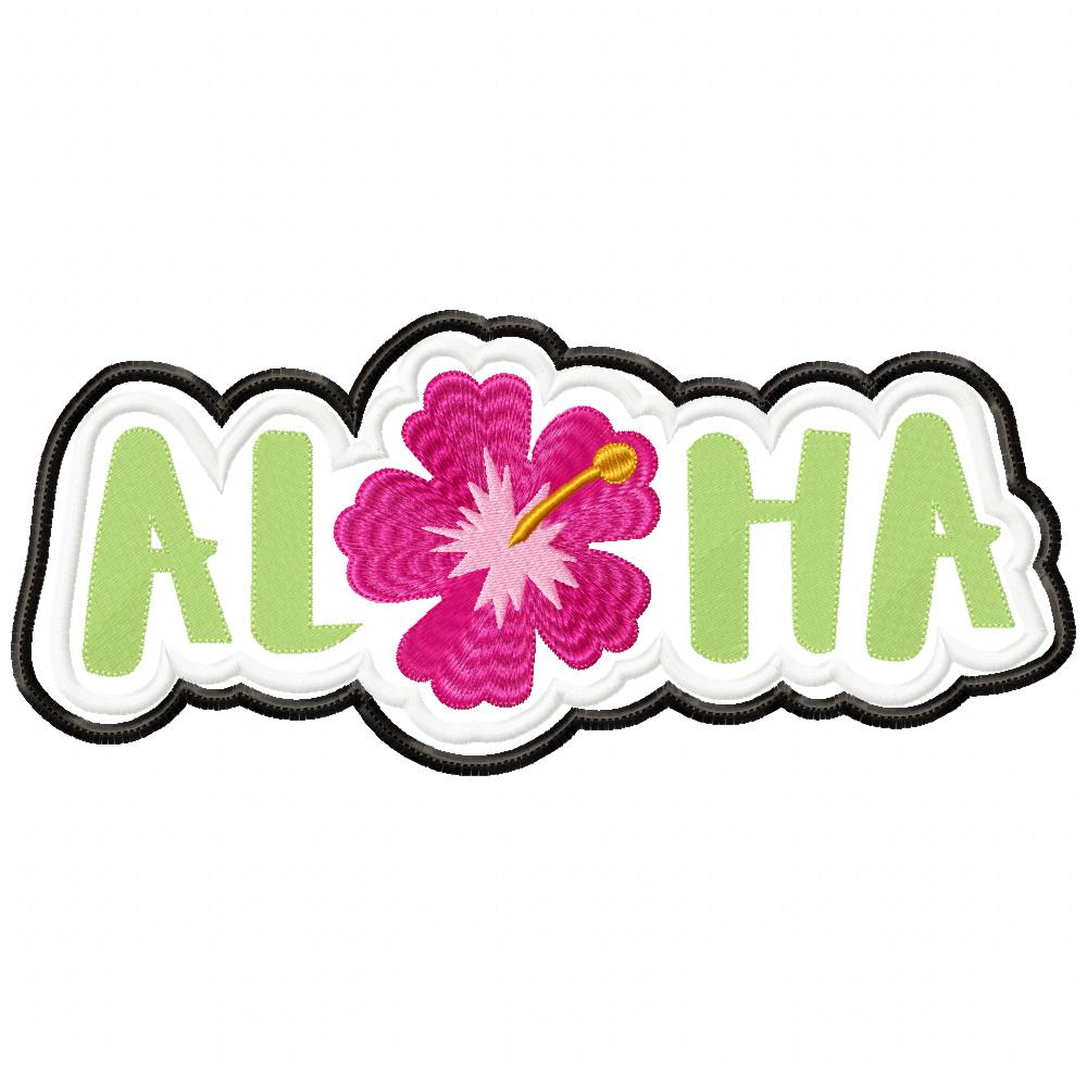 Aloha Hibiscus Flower - Applique