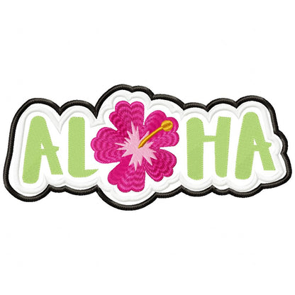 Aloha Hibiscus Flower - Applique