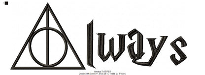 Always - Fill Stitch - Machine Embroidery Design