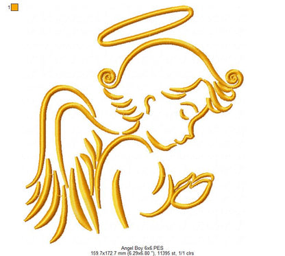 Angel Boy - Fill Stitch