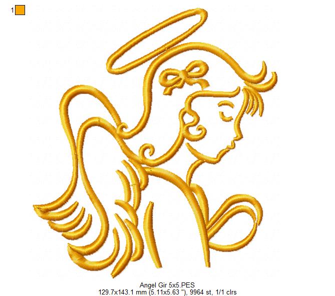 Angel Girl - Fill Stitch