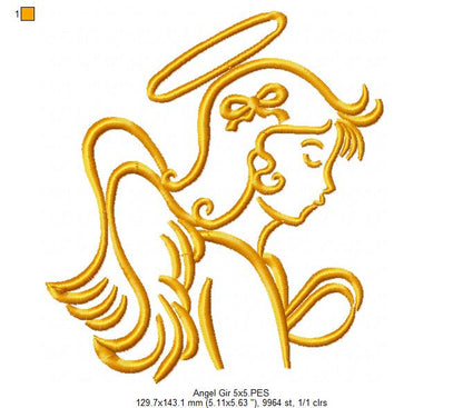 Angel Girl - Fill Stitch