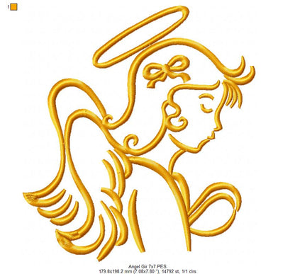 Angel Girl - Fill Stitch