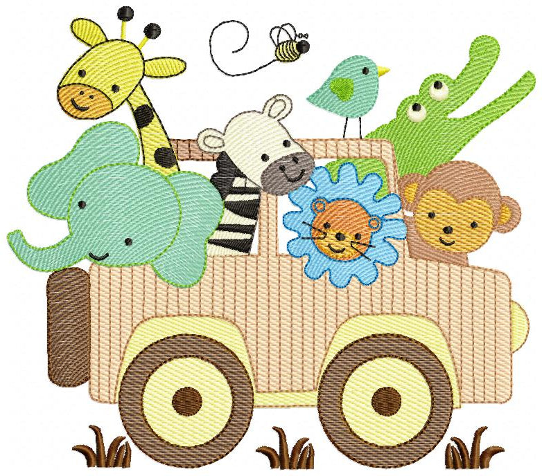 Animals Safari in the Car - Rippled