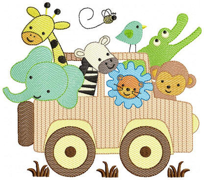 Animals Safari in the Car - Rippled