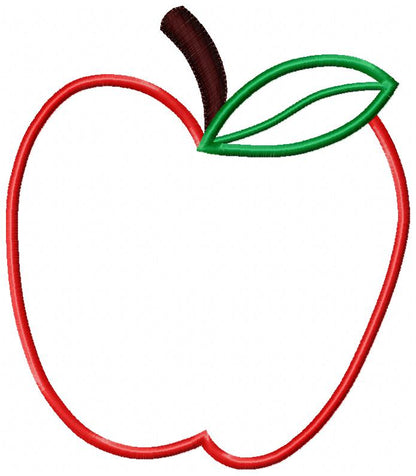 Apple - Applique - Machine Embroidery Design