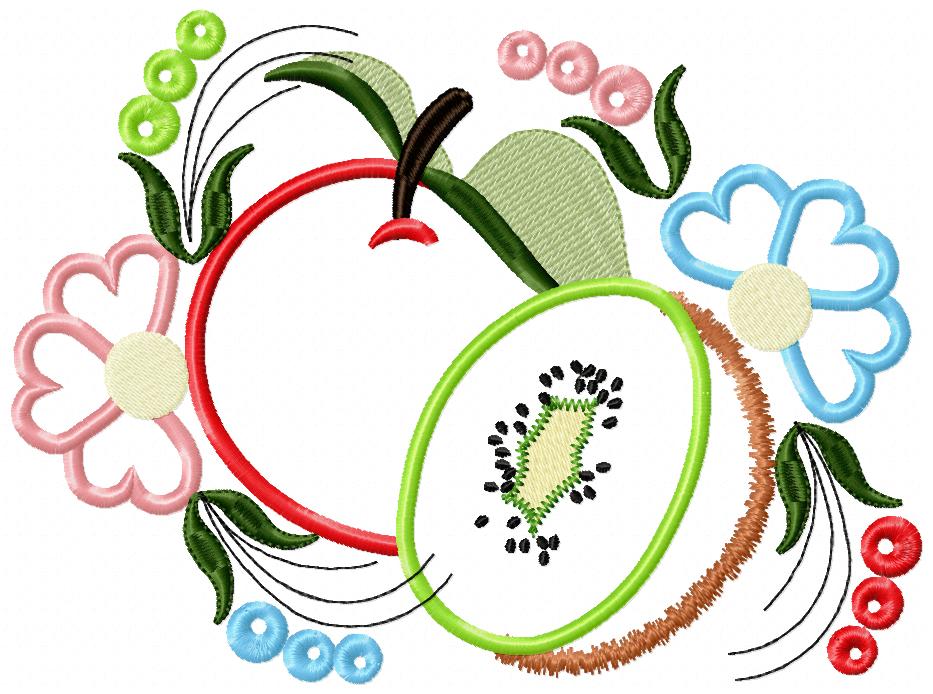Apple and Kiwi - Applique