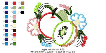 Apple and Kiwi - Applique