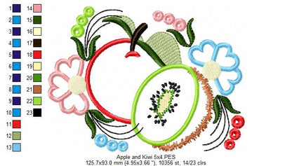 Apple and Kiwi - Applique