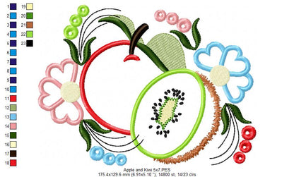 Apple and Kiwi - Applique