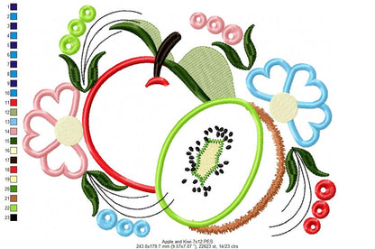 Apple and Kiwi - Applique