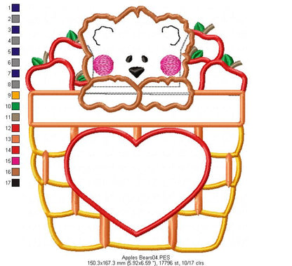Apples Bear  - Applique