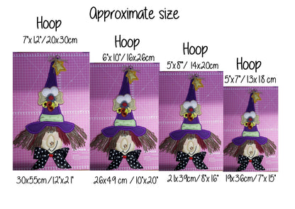 Halloween Witch Ornament - ITH Project - Machine Embroidery Design