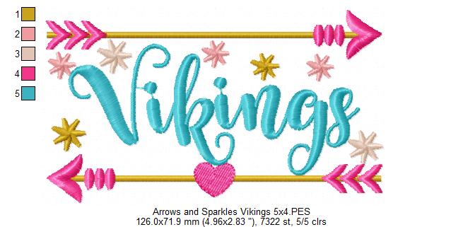 Vikings Arrows and Sparkles - Fill Stitch